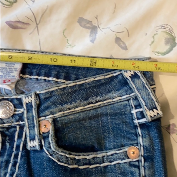 VTG Y2K True Religion Billy Super T Jeans Women 28 Low Rise Bootcut White Stitch - Picture 6 of 8